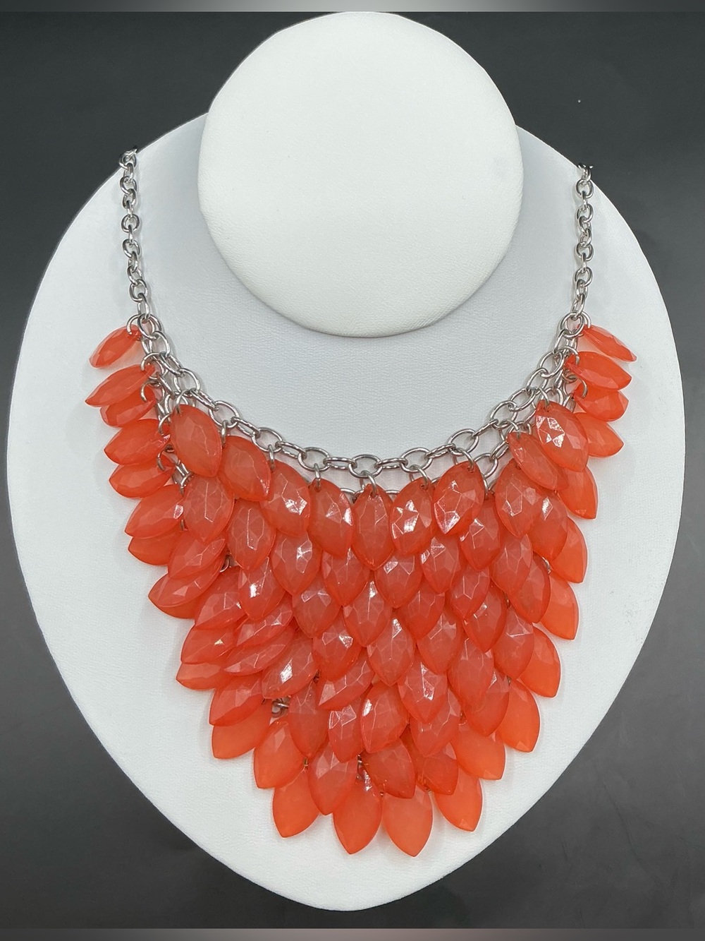 CHARMING CHARLIE LAYERED BEAD LARGE BIB NECKLACE